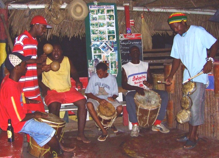 Local drummers (a few from the Lebeha Group) at one of their evening performances