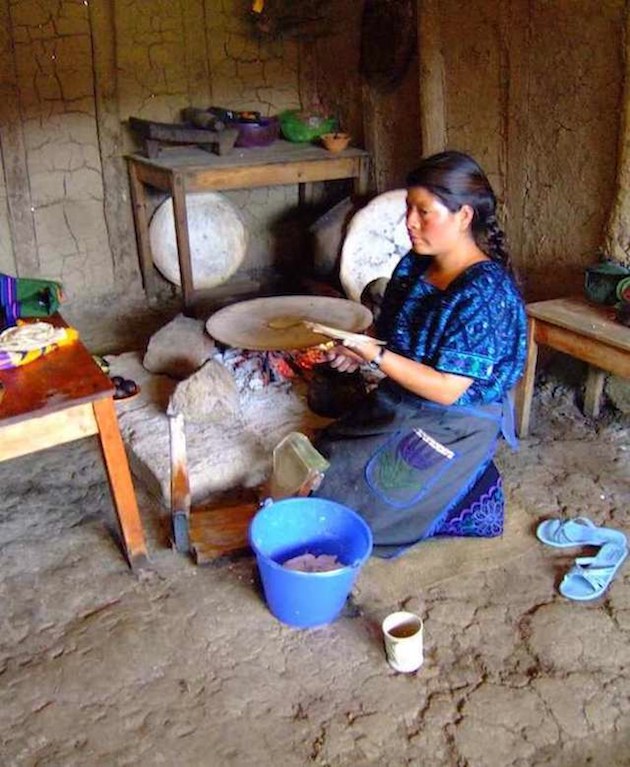 Mexican Woman Making Tortillas