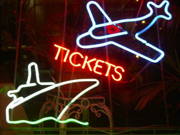 Neon Tickets Sign