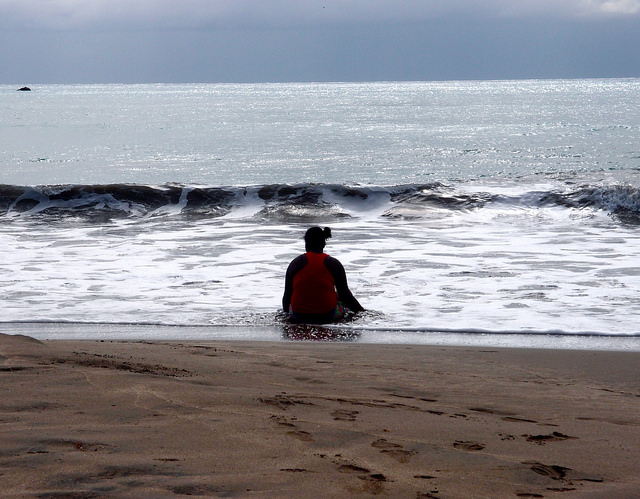 Jamaican woman in water